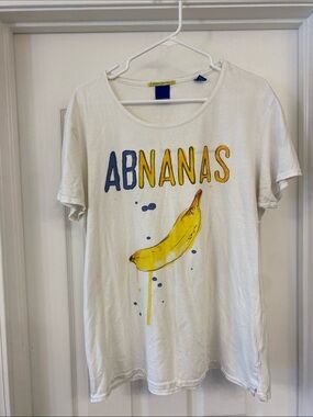 Scotch & Soda White Tee with Blue Brand Tag